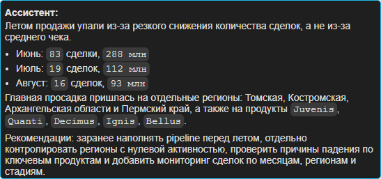 Пример ответа